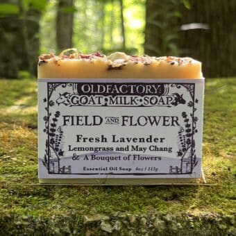 Field & Flower Goat Milk Soap by Old Factory Soap Handmade in Hot Springs North Carolina Lavender, Lemongrass Soap