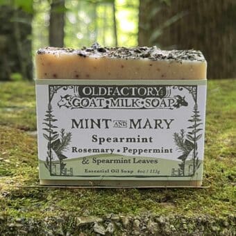 Mint and Mary Handmade Goat Milk Soap by Old Factory Soap spearmint peppermint cornmint rosemary soap in hot springs north carolina