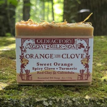 Orange and Clove Goat Milk Soap Old Factory Soap turmeric and calendula organic soap hot springs north carolina