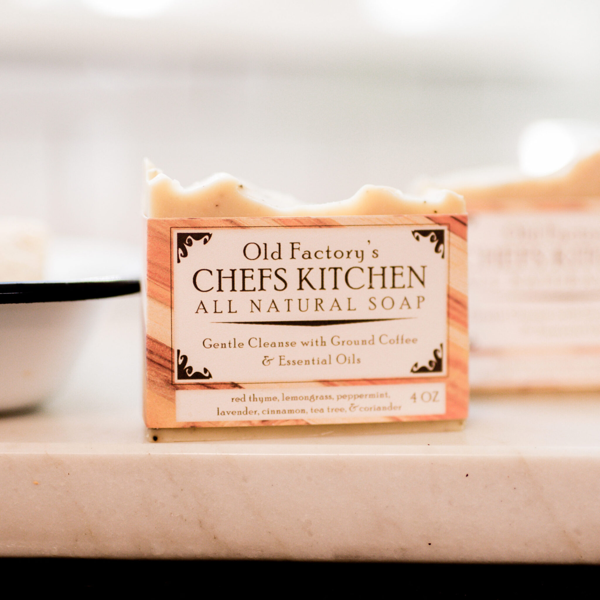 Handmade Chef Bar Soap for Dishes Kitchens Old Factory