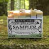 Goat Milk Soap Sampler by Old Factory Soap featuring pure essential oils, organic base oils, herbs and botanicals. great for sensitive skin. handmade in hot springs north carolina