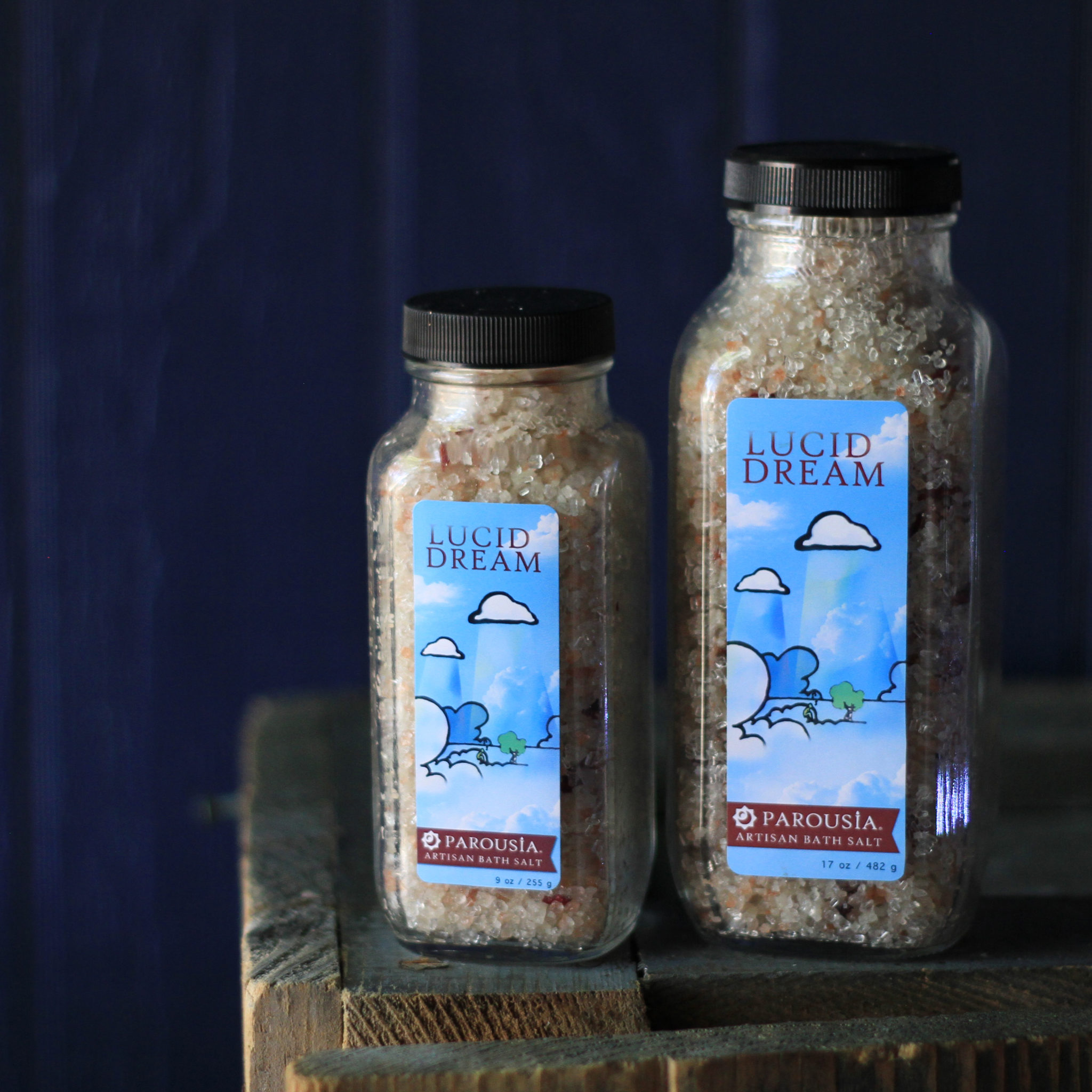 Lucid Dream Artisan Bath Salt made with Essential Oils and Organic Jojoba Oil