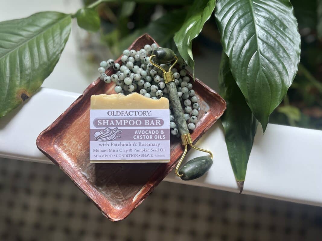 Organic shampoo bar old factory soap hot springs north carolina featuring organic avocado oil and organic castor oil